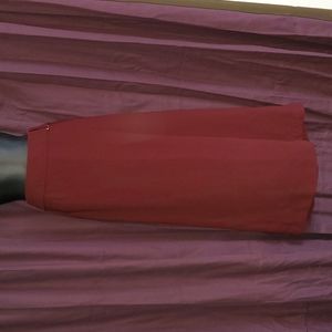 Burgundy full length skirt